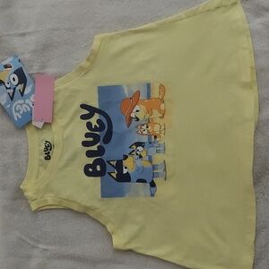 BLUEY Blues Clue Yellow Casual Cotton Tank Top Womens Sz XS